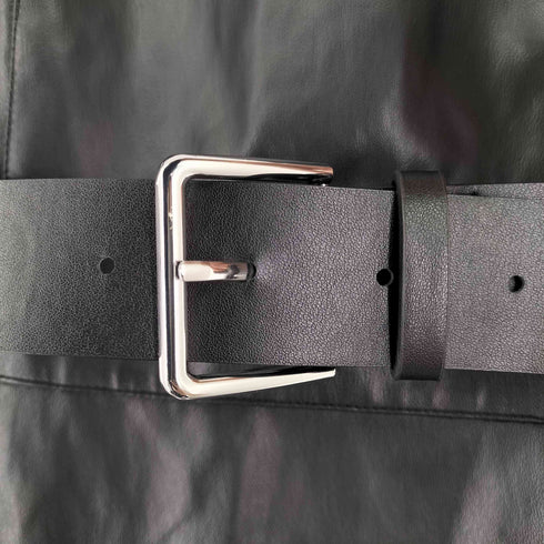 ザラ ZARA フェイクレザーノースリーブワンピース レディース import:S